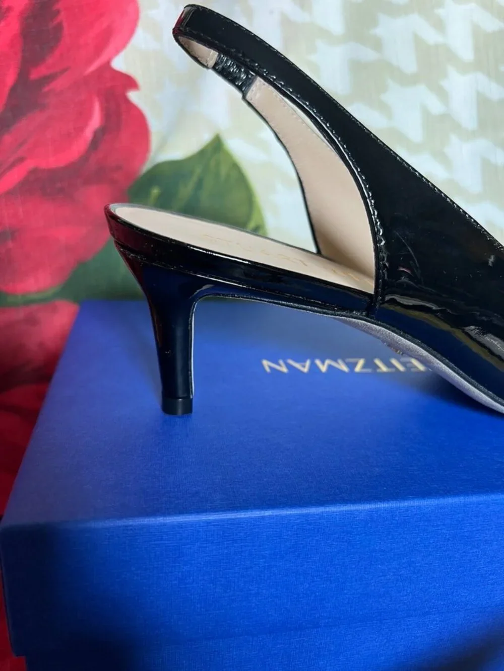 STUART WEITZMAN Stuart 50 Slingback pump Black/Patent Leather - Picture 5 of 9
